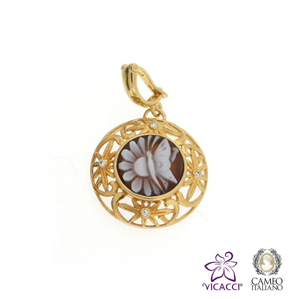 Cameo Italiano, P36 Pendant , Gold Plated Sterling Silver