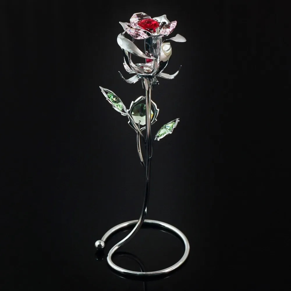 Metal Crystal Rose - S-shaped Bracket