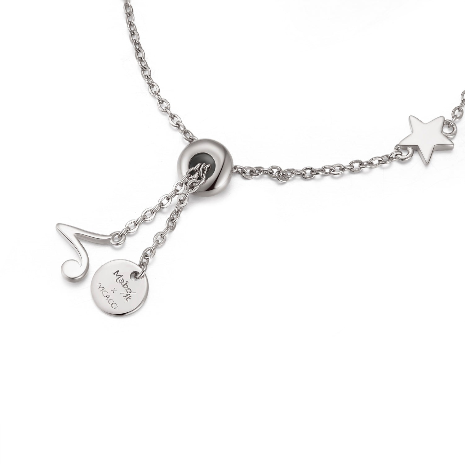 Star Glow 925 silver Vicacci Star Bracelet with white gold plating