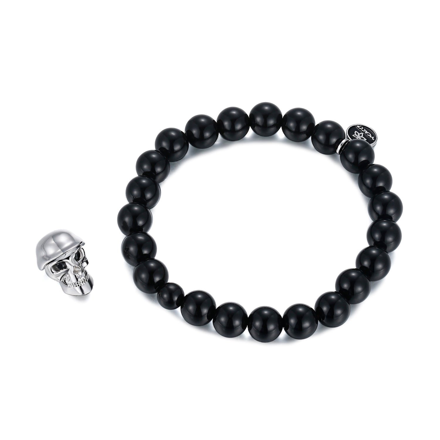 Onyx Skull Army Bracelet