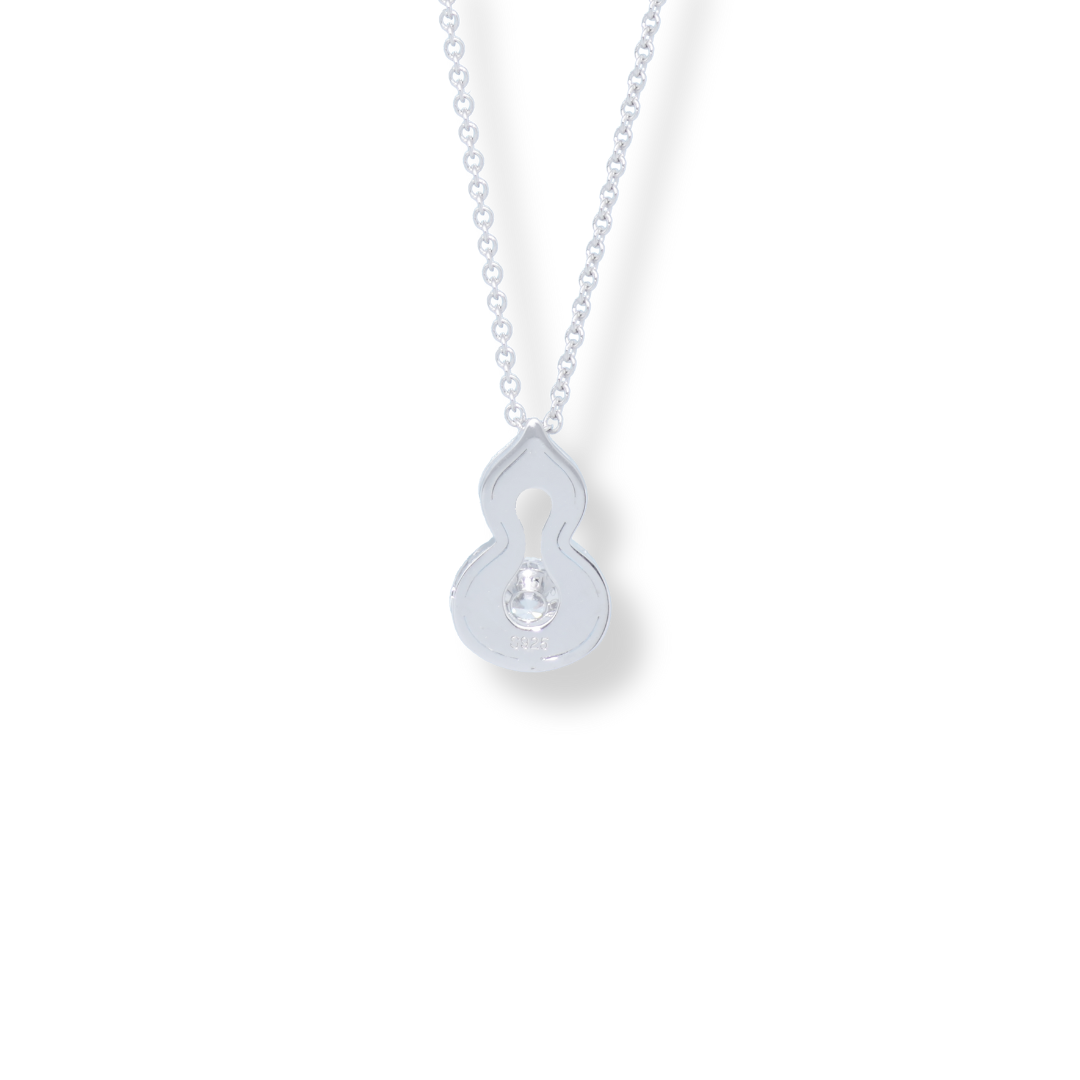 925 Sterling Silver Spiral Gourd Necklace