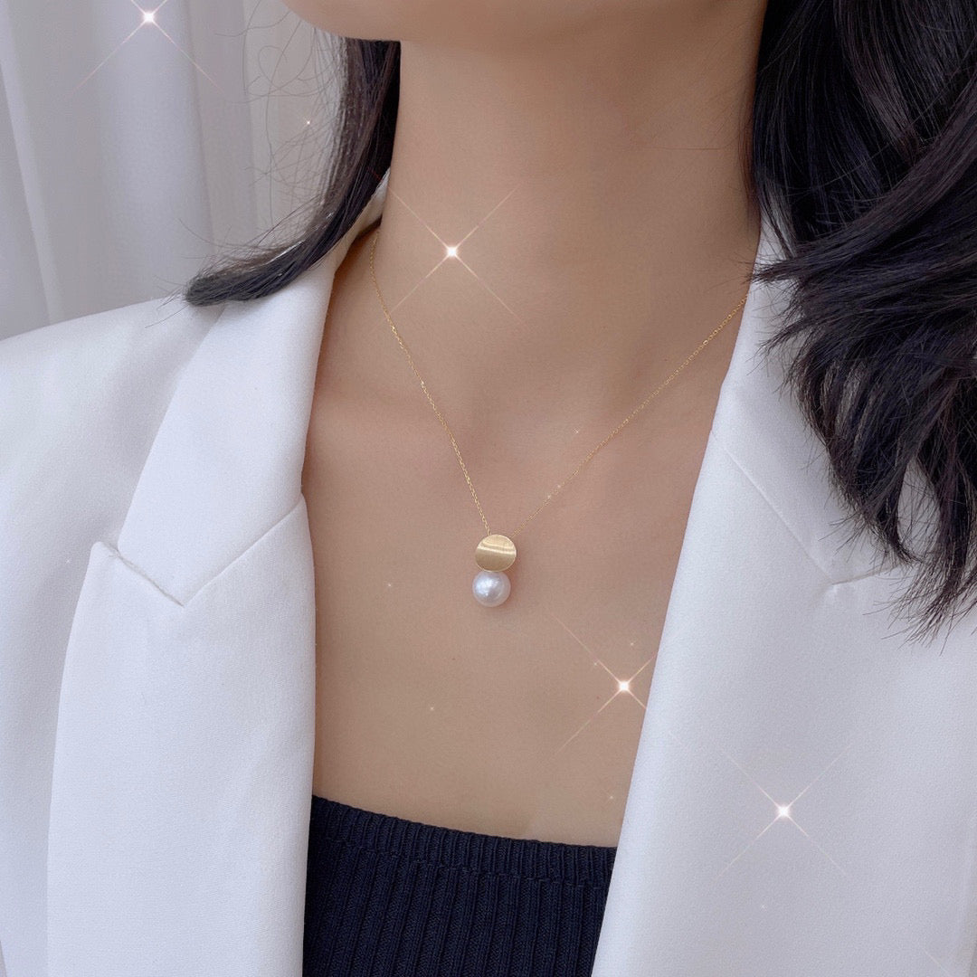 新品上線18K金淡水珍珠項鏈 品牌精工 💯純手工拉絲工藝 大直徑套裝 氣質優雅款 不挑客群
