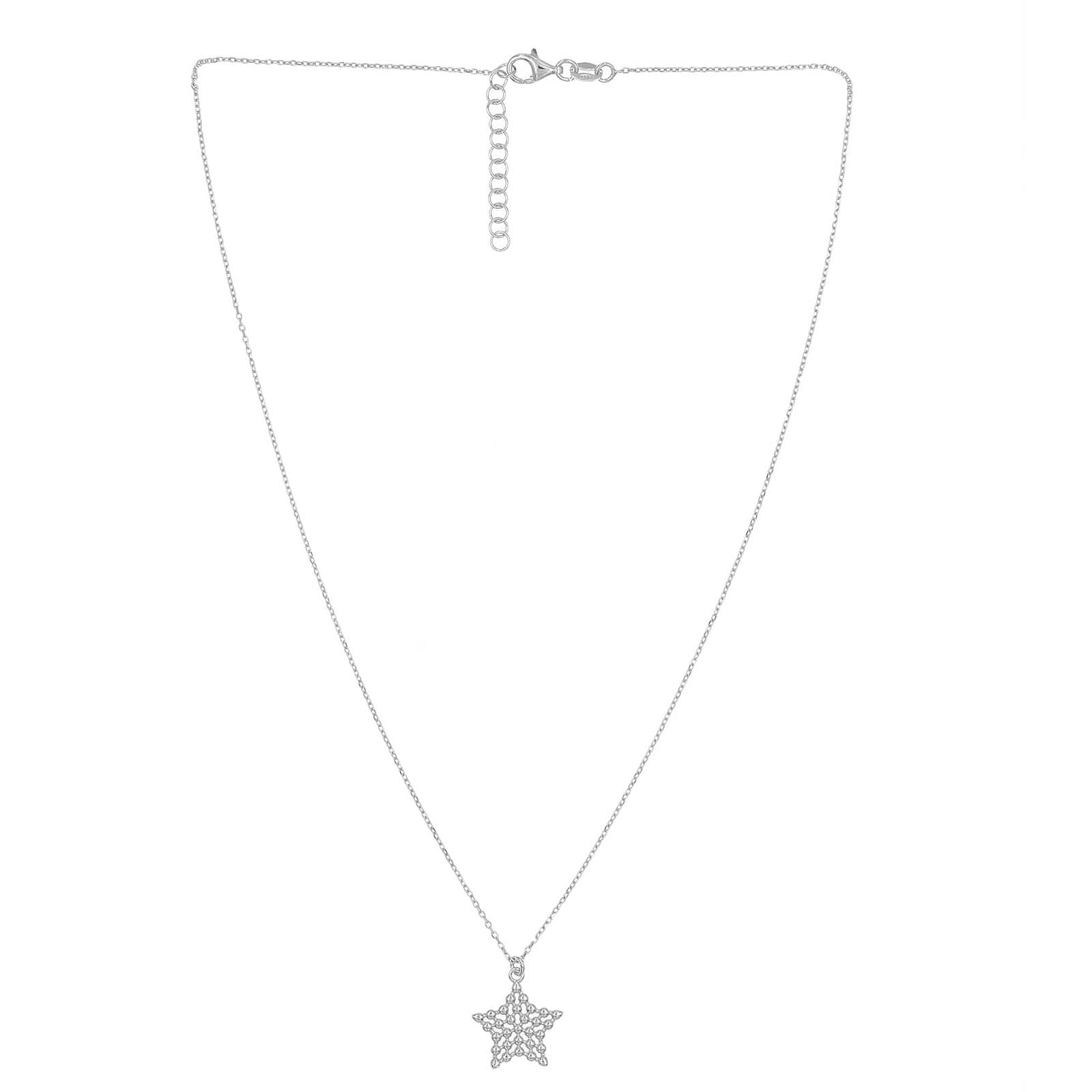 Star Silver Bead necklace