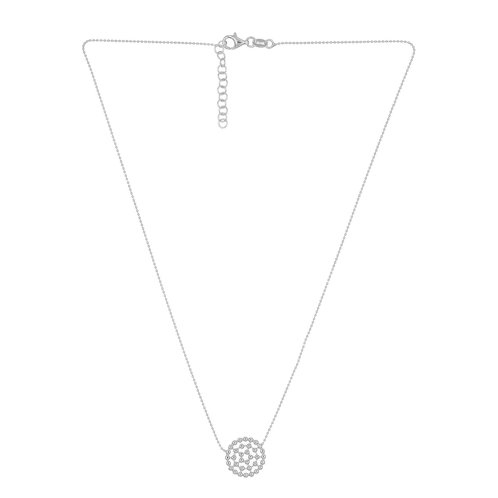 Silver Bead Circle necklace