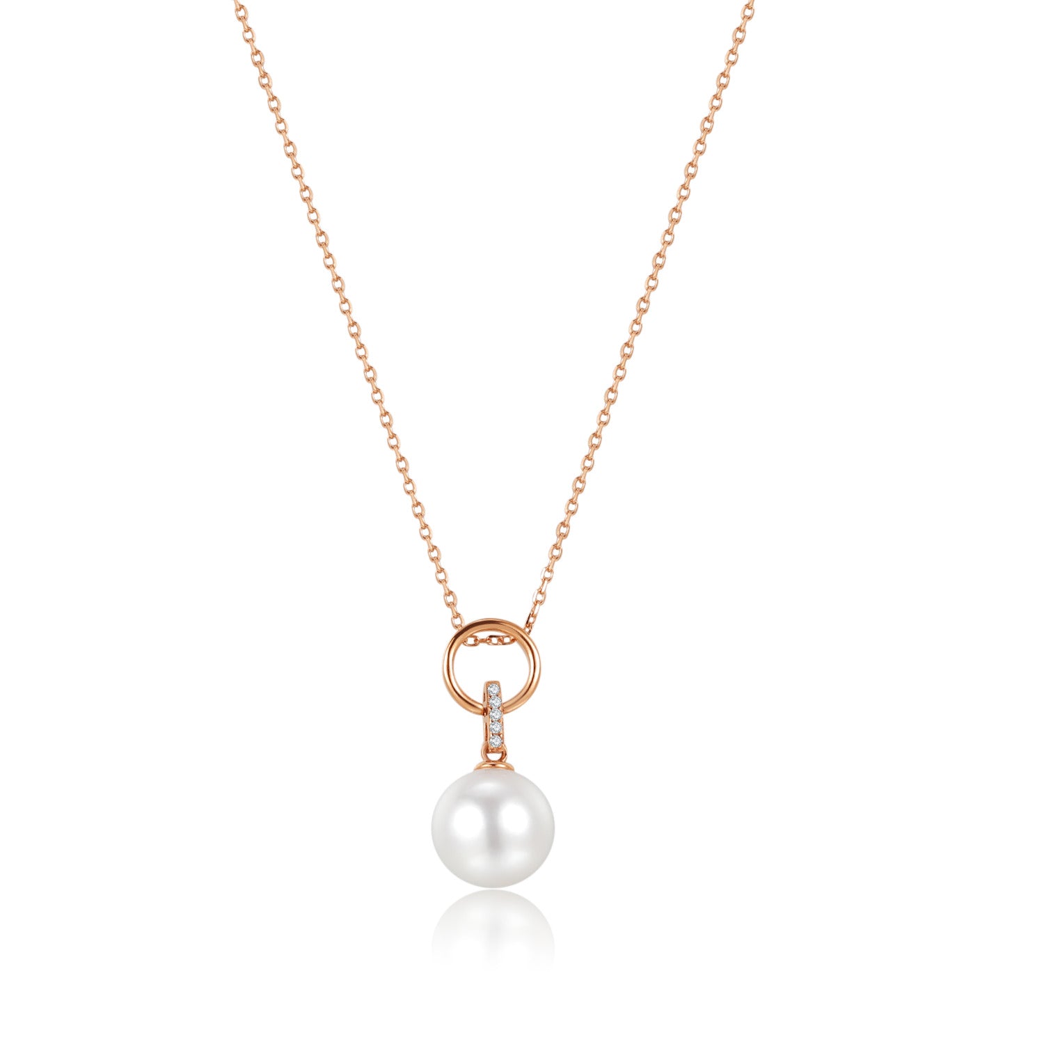 18k diamonds "Aureole" Pearl Necklace