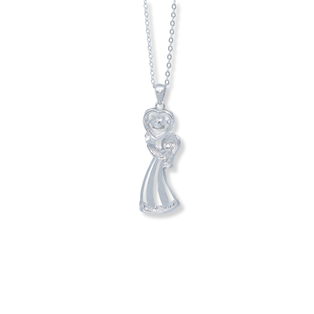 925 Sterling Silver Spiral Girl Necklace