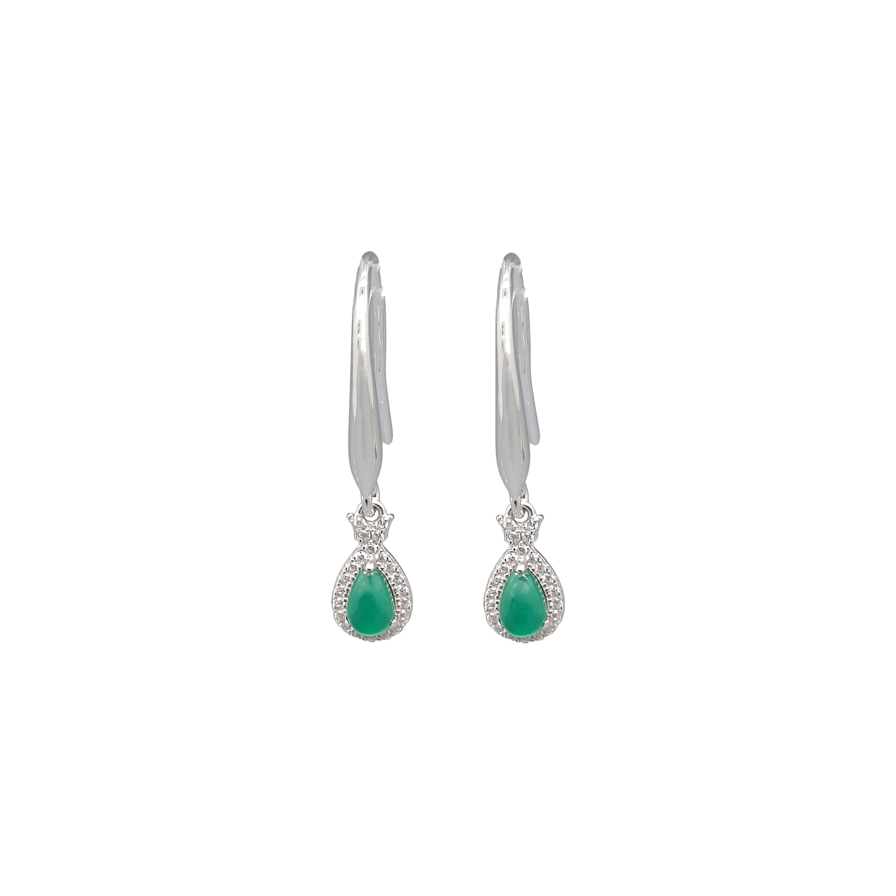 Drip Jade Earring