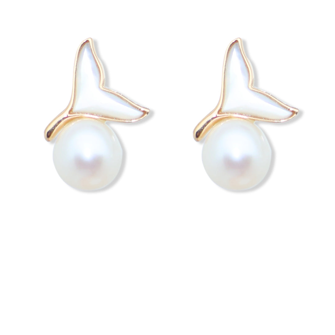 18K Budding Pearl Earring