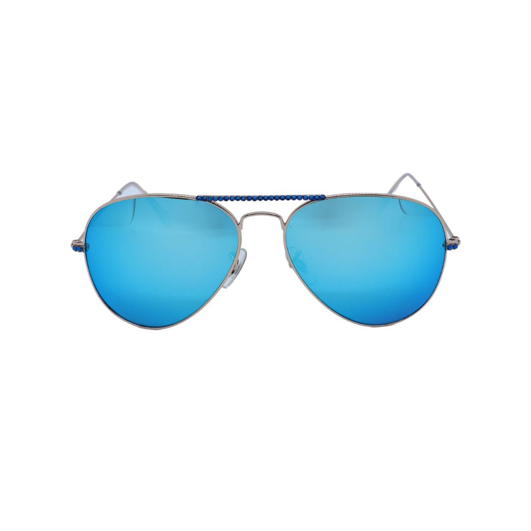 ChicSpark Ice Blue Sparkle Sunglasses
