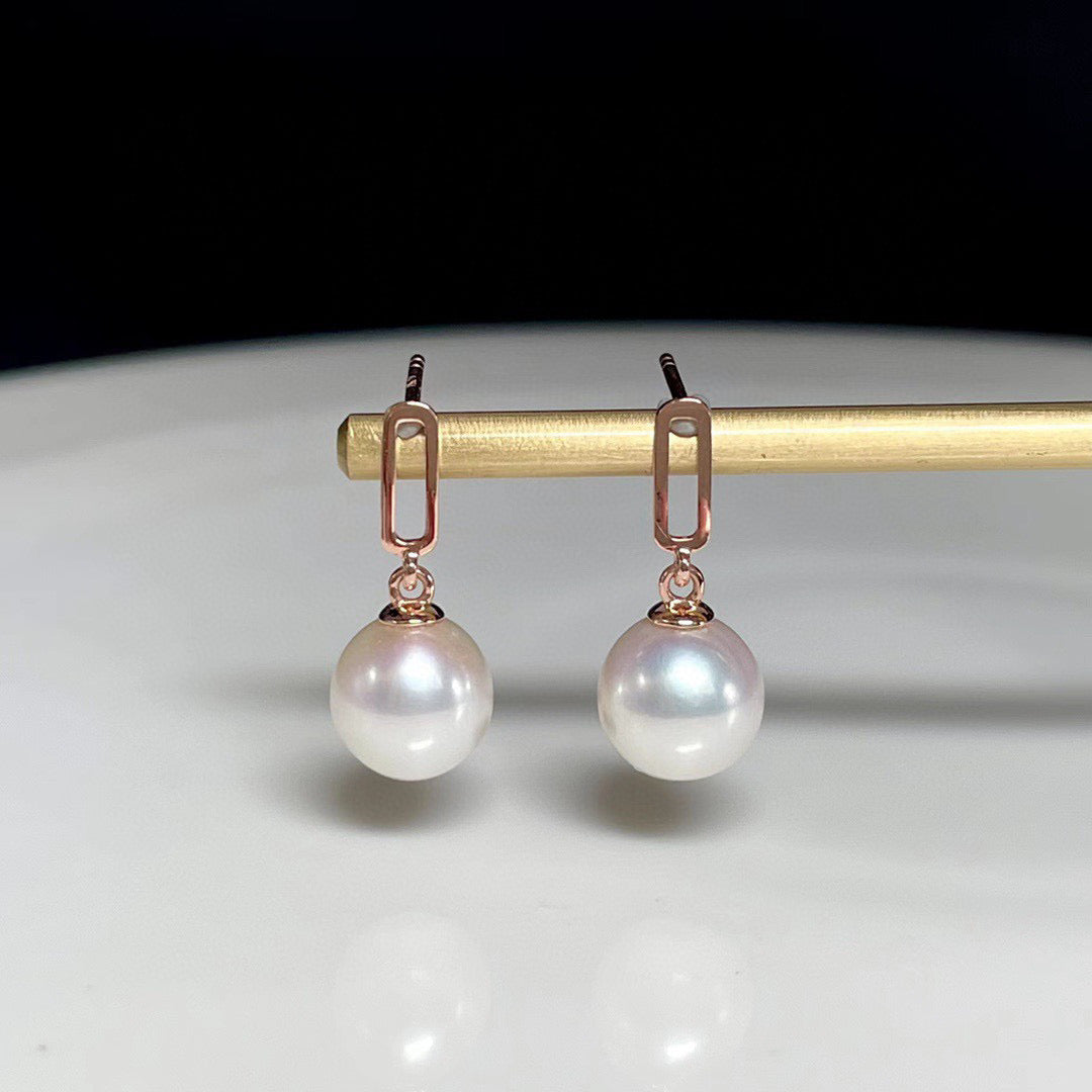18K Gold Freshwater Pearl Earrings