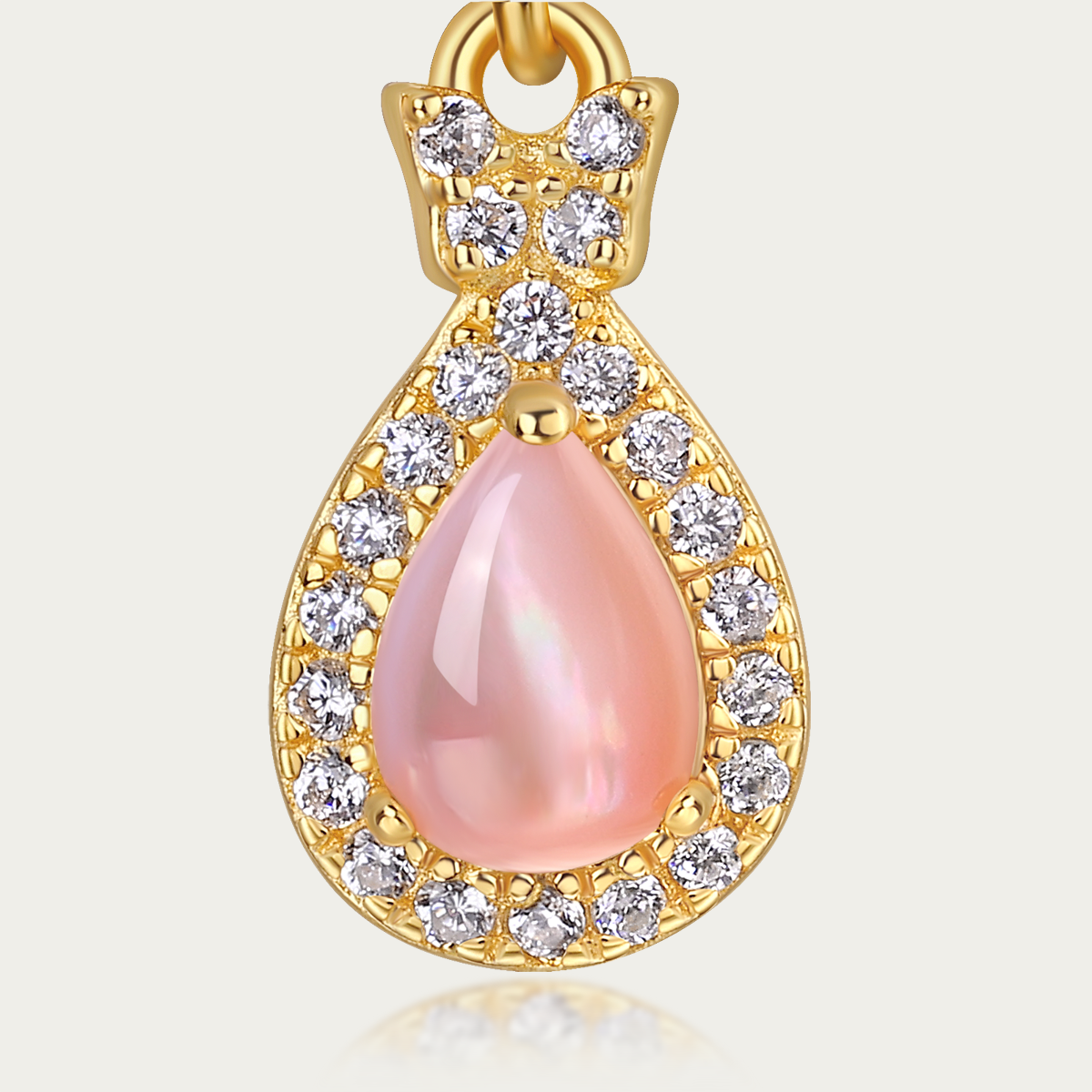 Twin Butterfly Pink Jade Earring