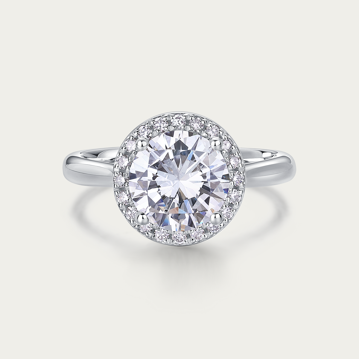 VICACCI 2-in-1 Halo Solitaire Pendant & Ring Set (Laboratory Diamond)