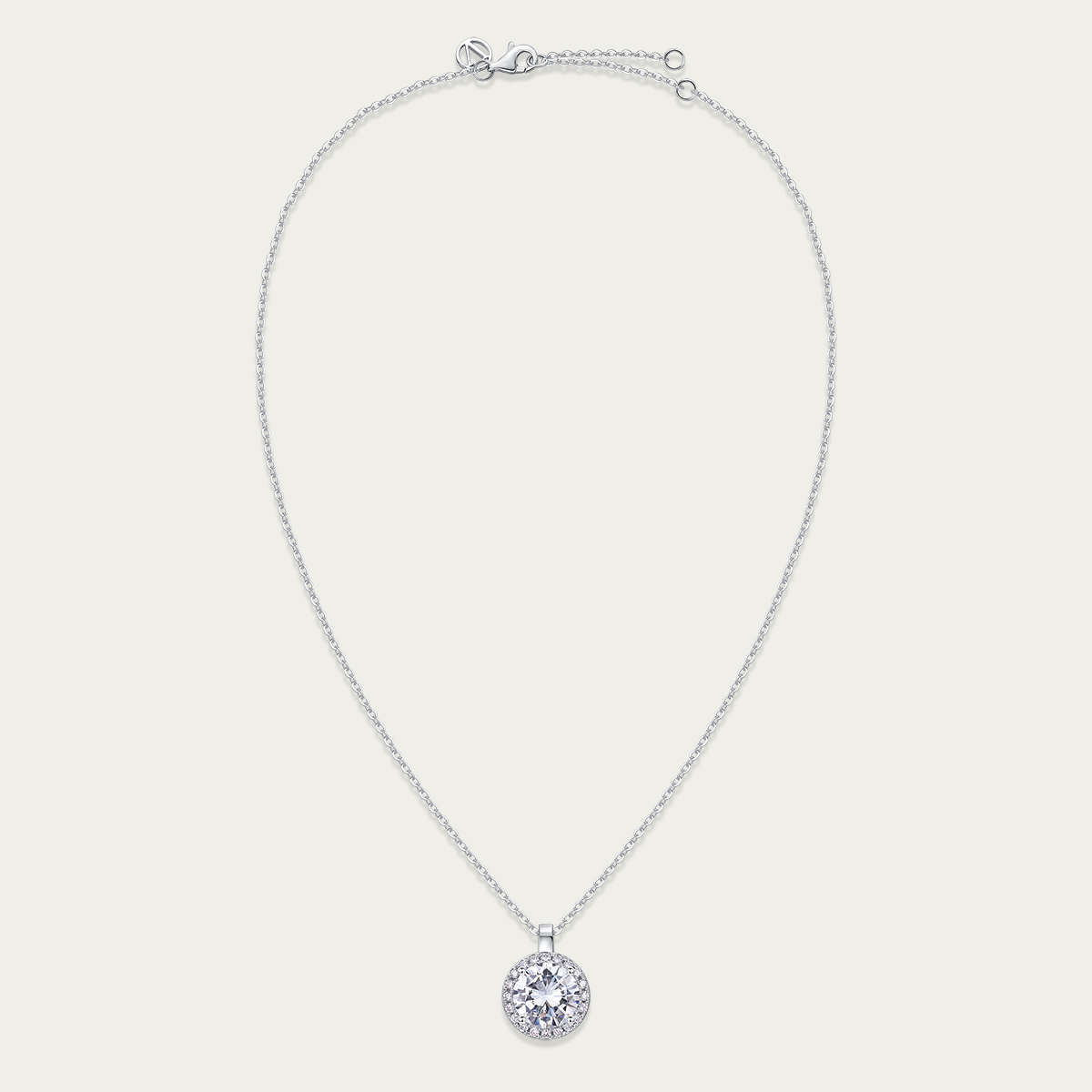 VICACCI 2-in-1 Halo Solitaire Pendant & Ring Set (Laboratory Diamond)