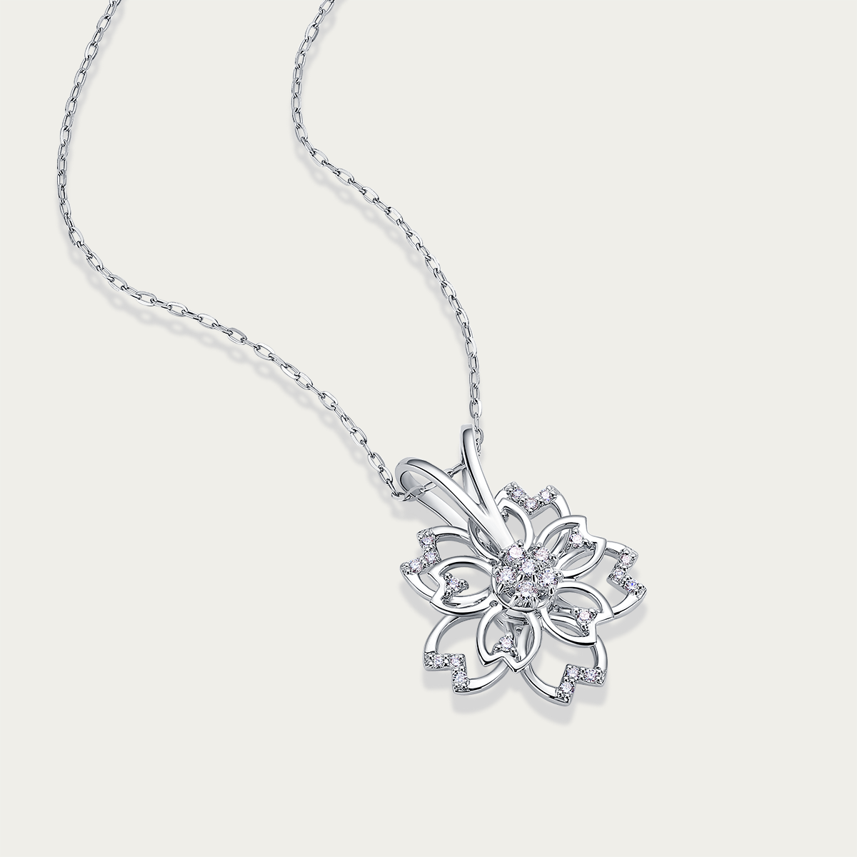 Cherry Blossom Open-work Necklace