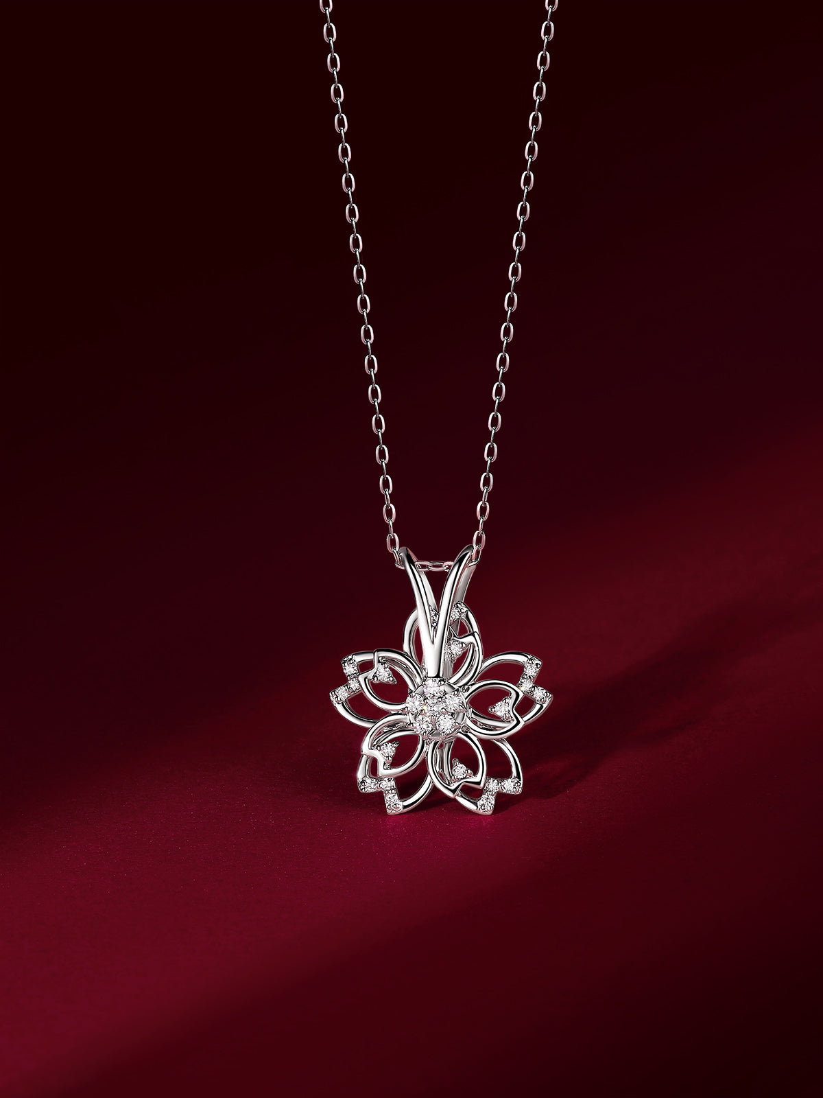 Cherry Blossom Open-work Necklace