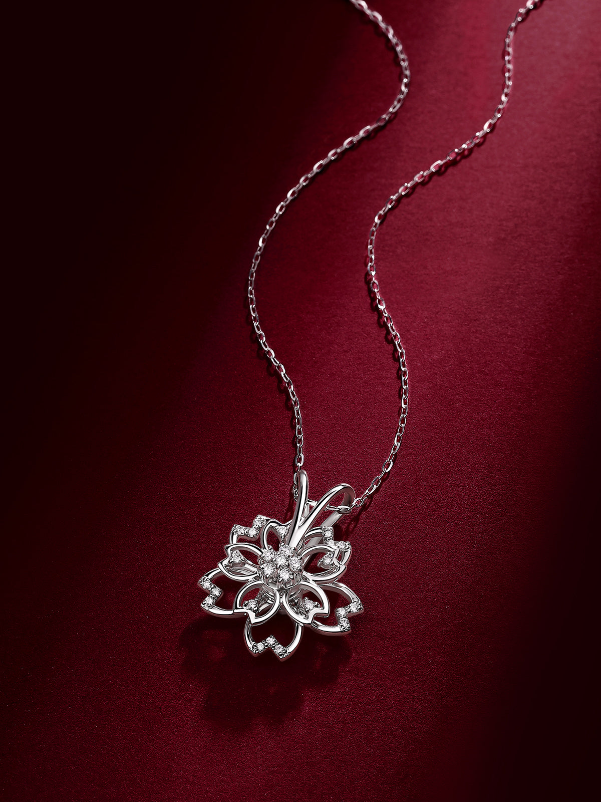 Cherry Blossom Open-work Necklace