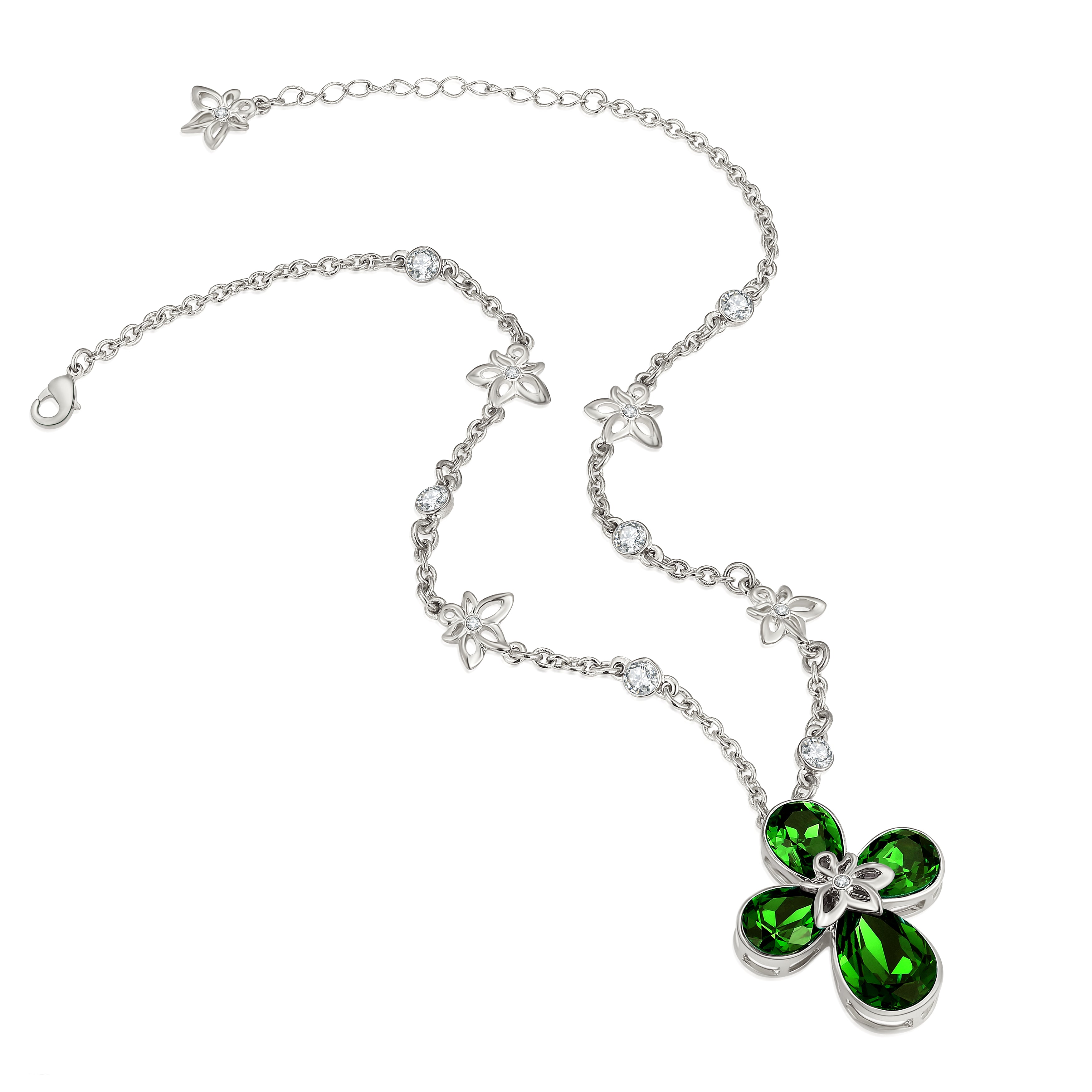 VICACCI White gold Four Leaf Clover Necklace