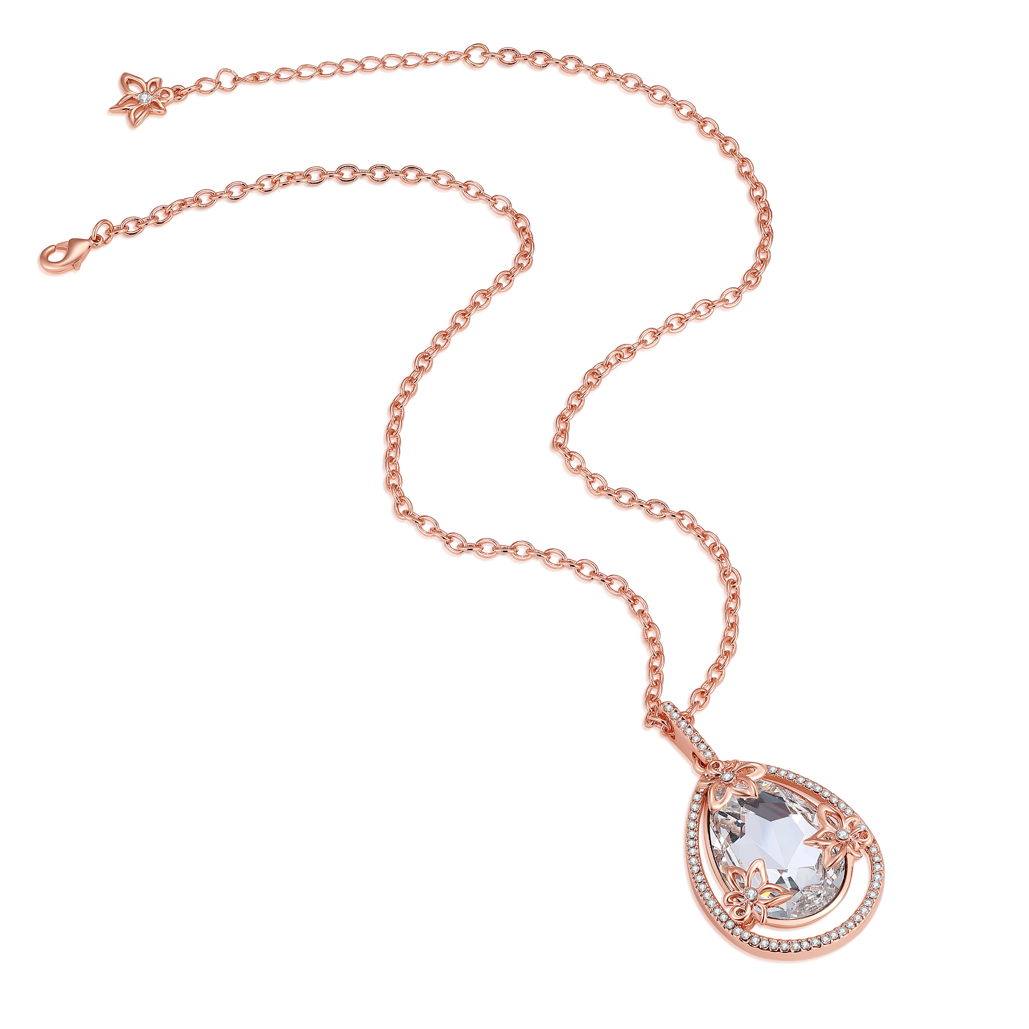 Rose gold VICACCI Mermaid tears Pendant necklace