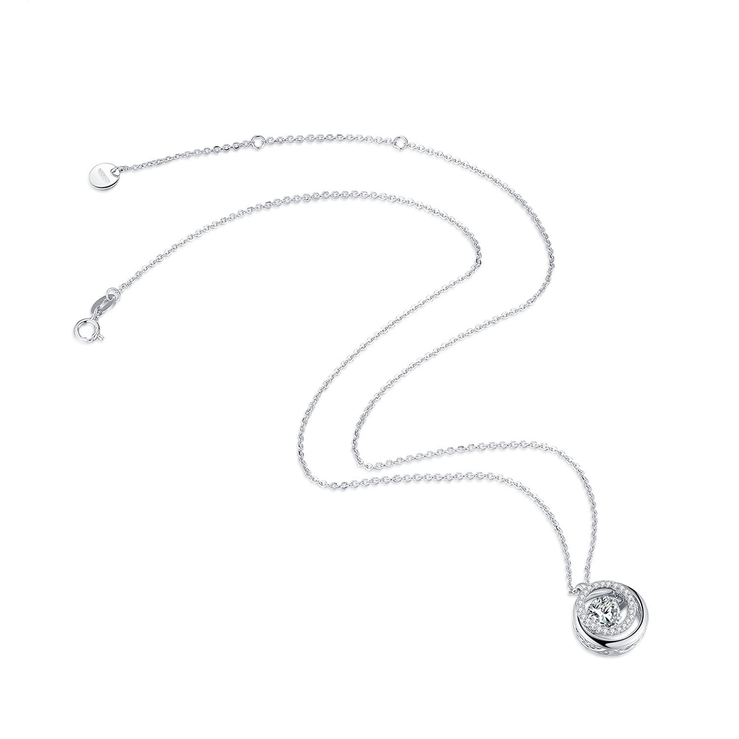 Creative round 925 sterling silver smart necklace