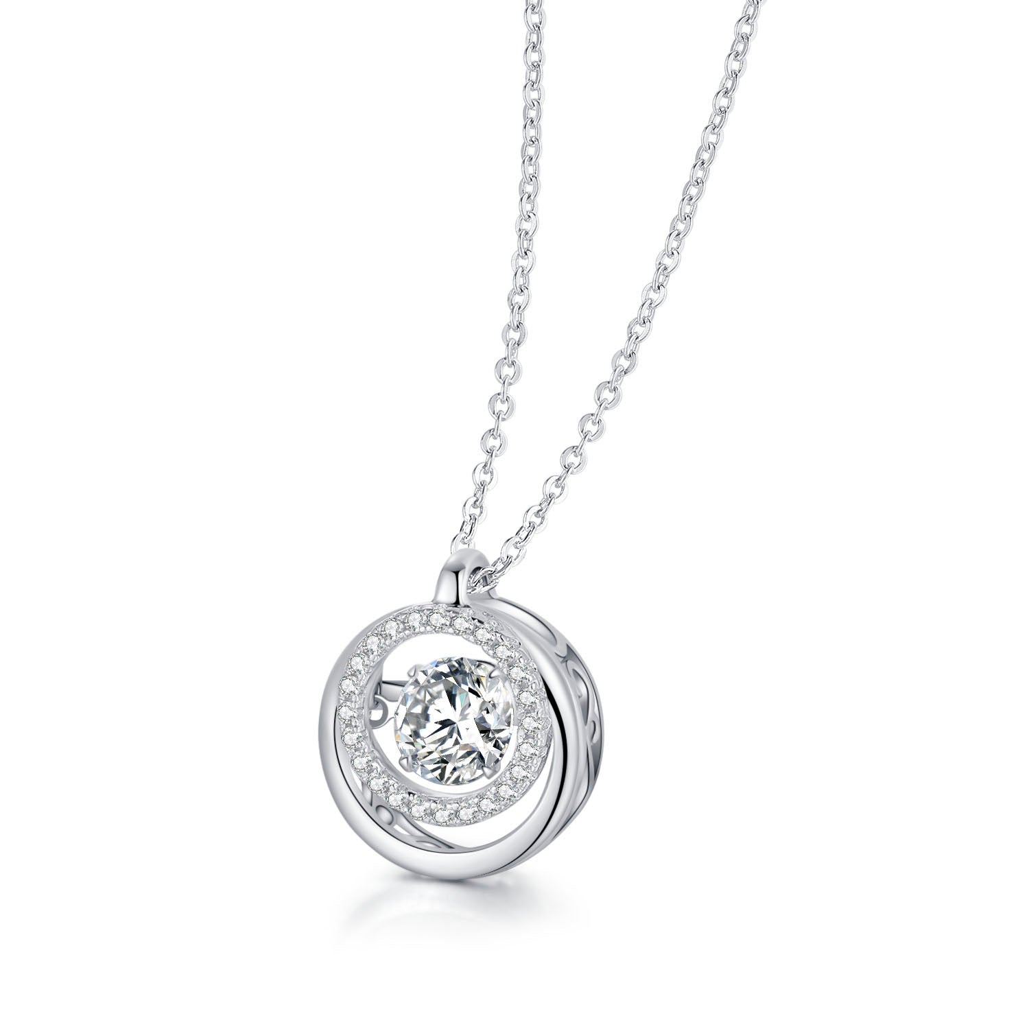 Creative round 925 sterling silver smart necklace