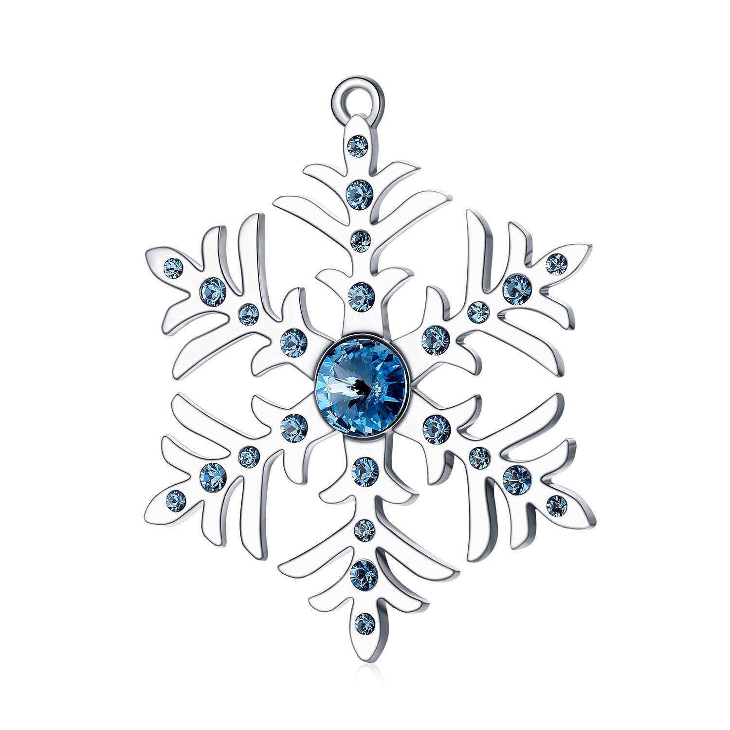 Vicacci Plated Metal Snowflake Christmas Tree Charm