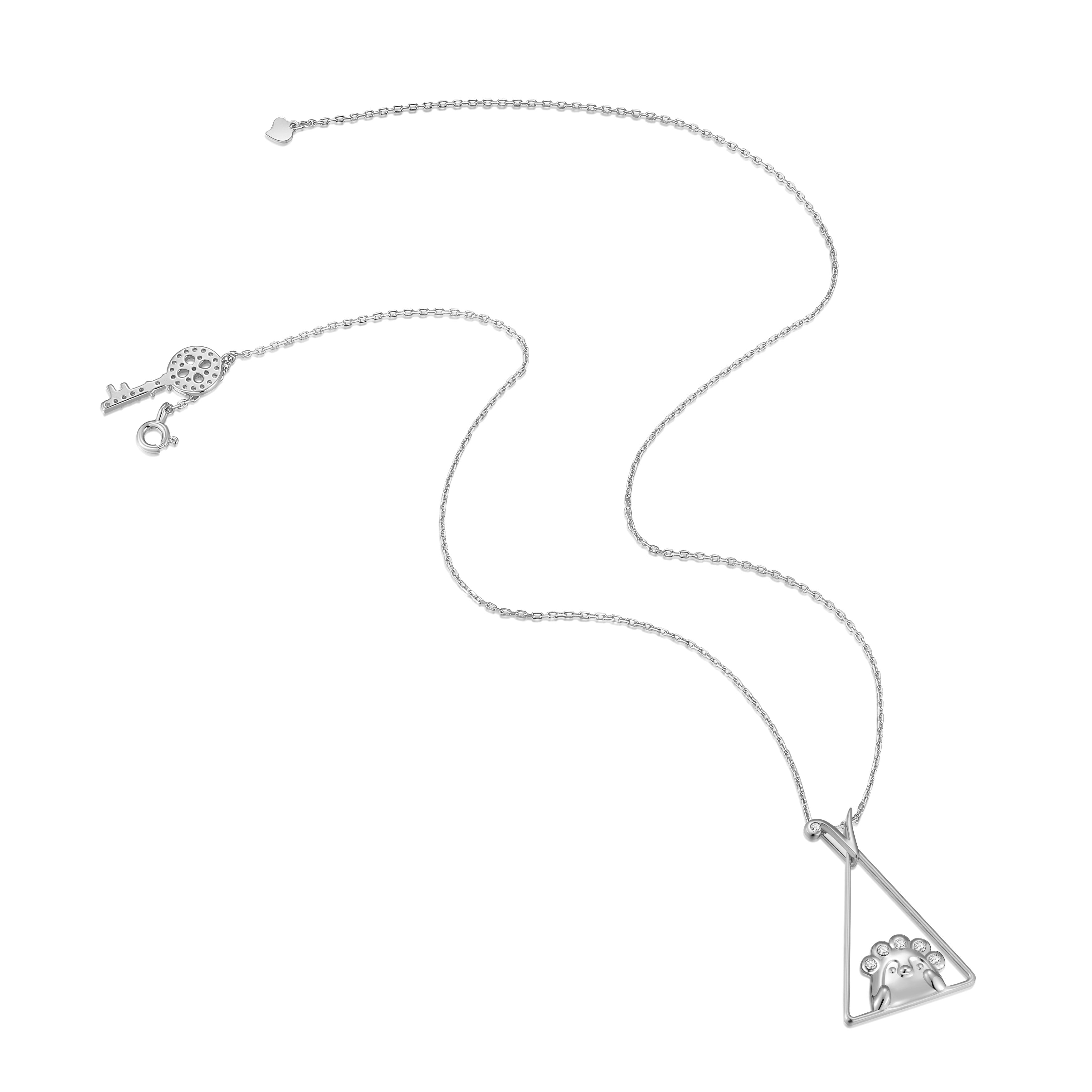 925 Silver Pensive Leather Wide Necklace