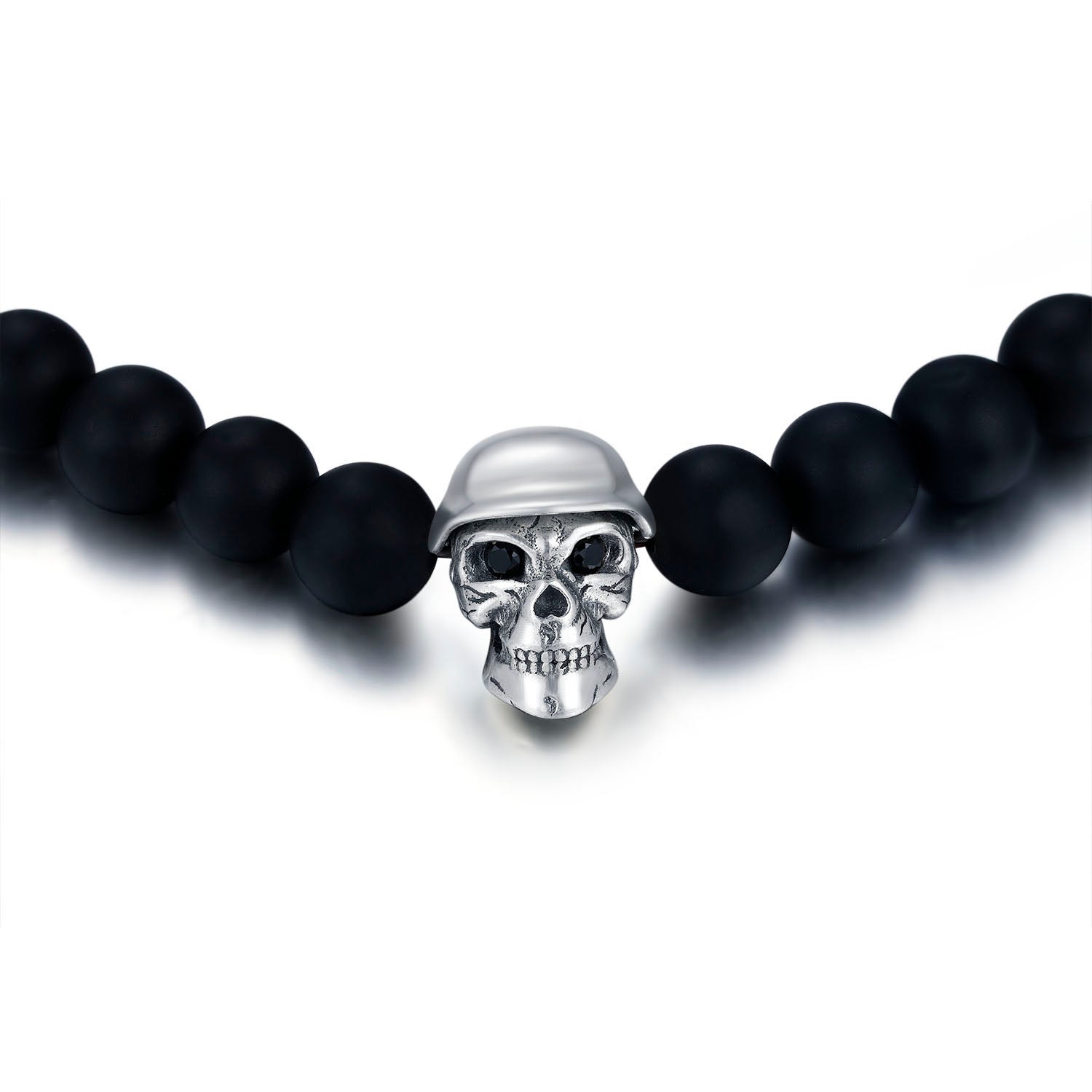 Men's Necklace with silver Skull