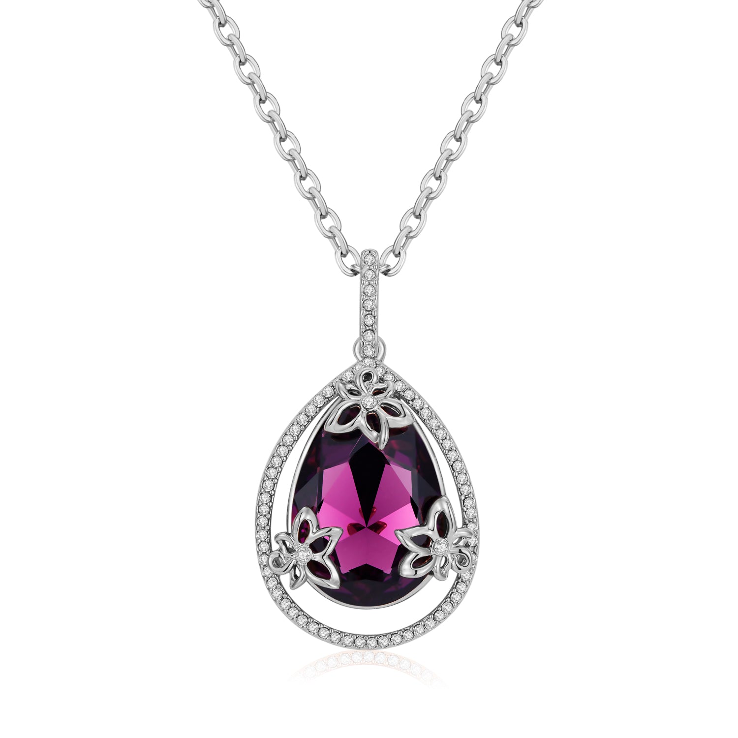 Lucky VICACCI Mermaid Tears Pendant Necklace with Swarovski Crystals