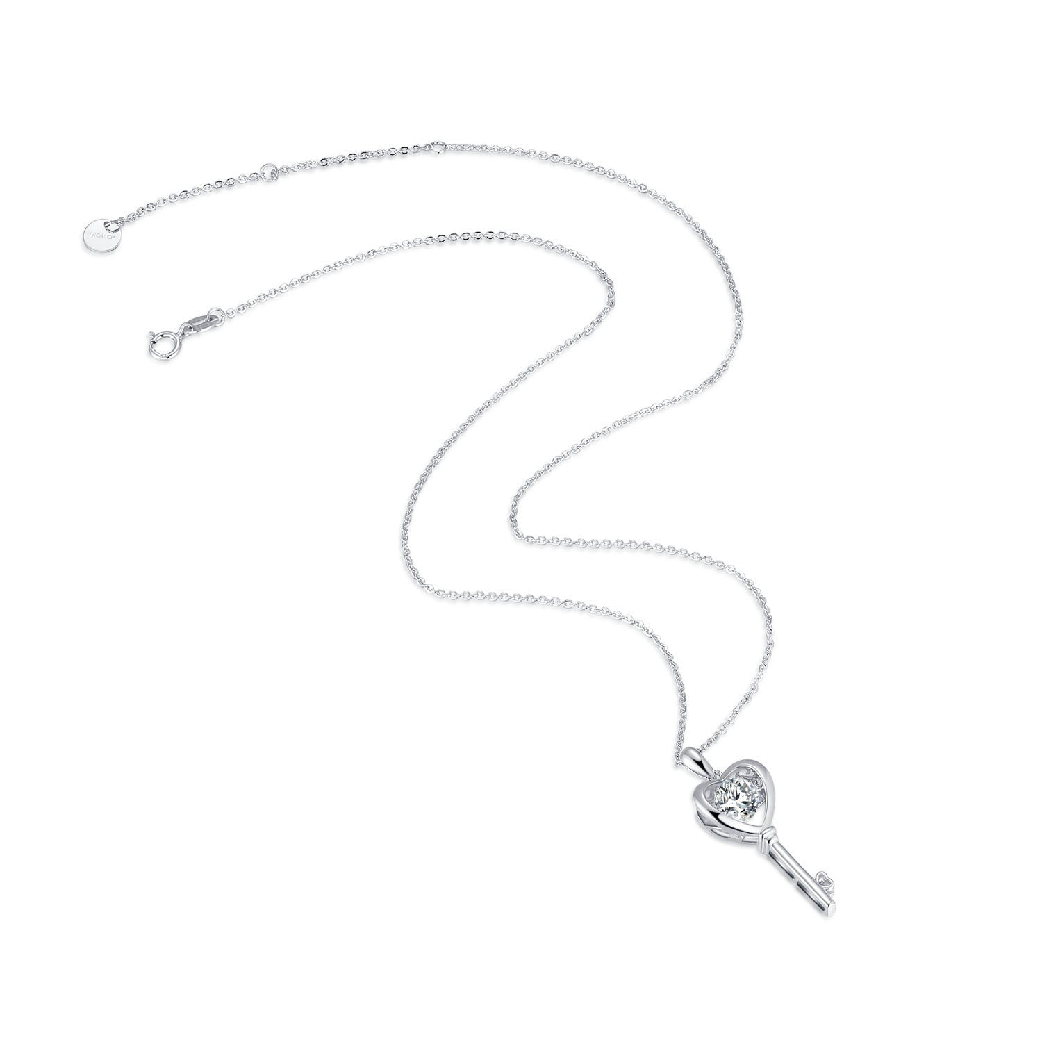 Lover's key 925 sterling silver smart necklace