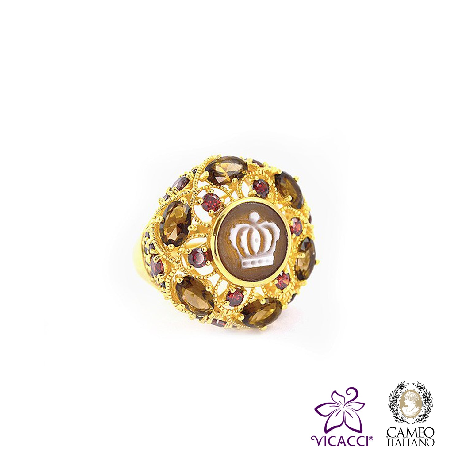 Cameo Italiano, A58 Ring , Gold Plated Sterling Silver