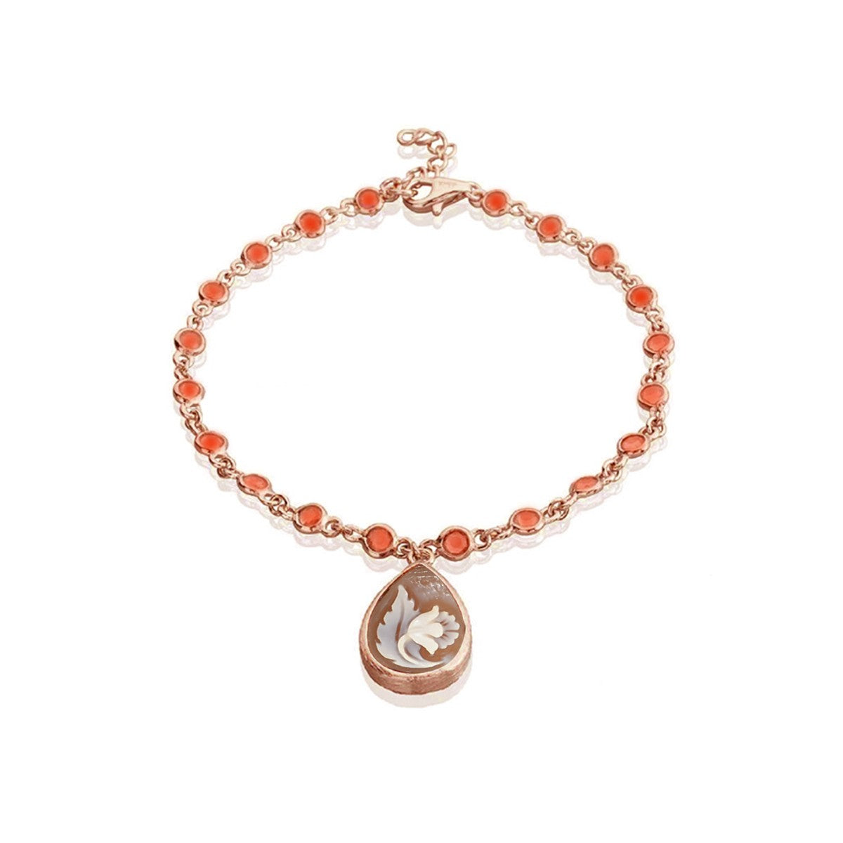 Cameo Italiano, B2 Bracelet , Rose Gold Plated Sterling Silver
