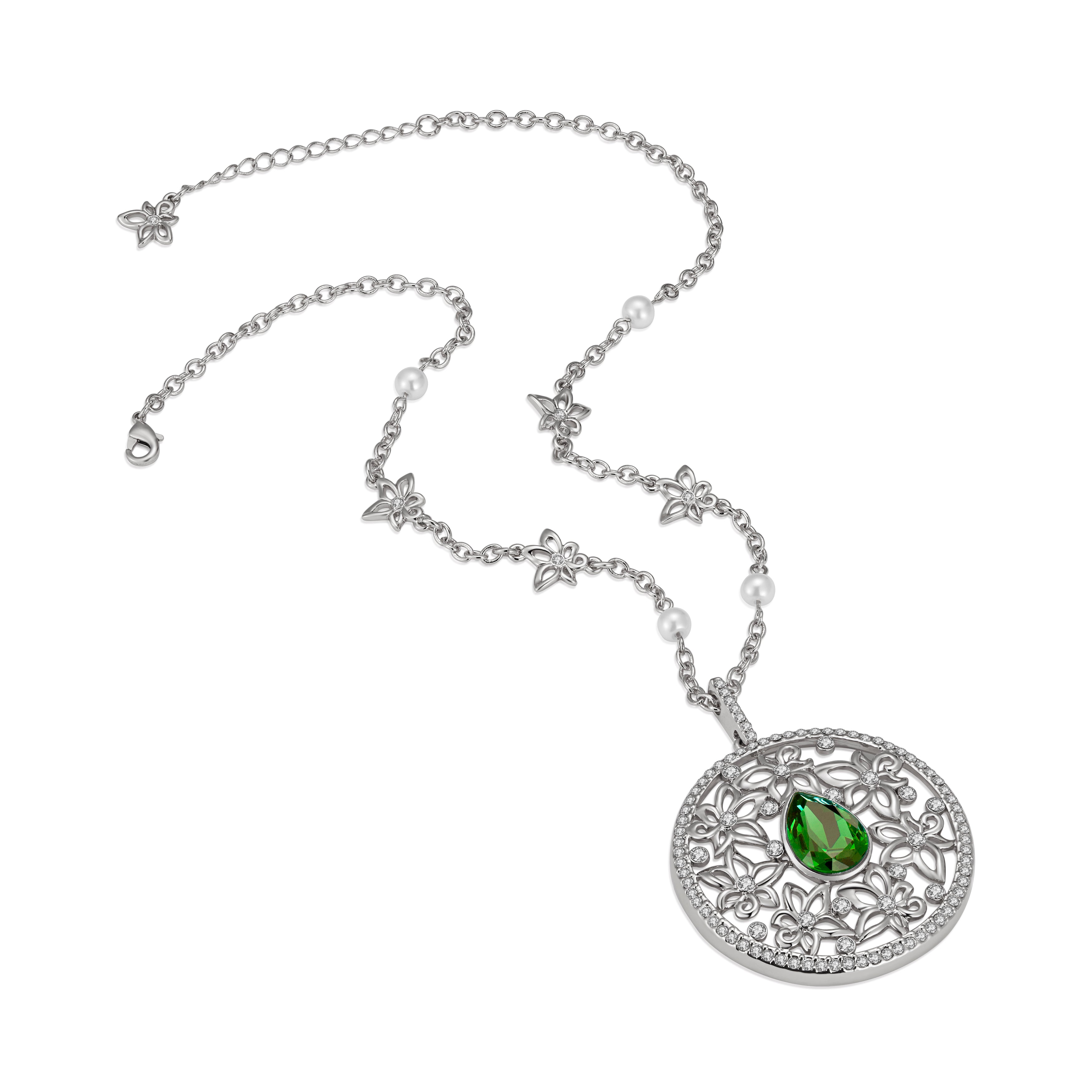 VICACCI Round cut flower necklace
