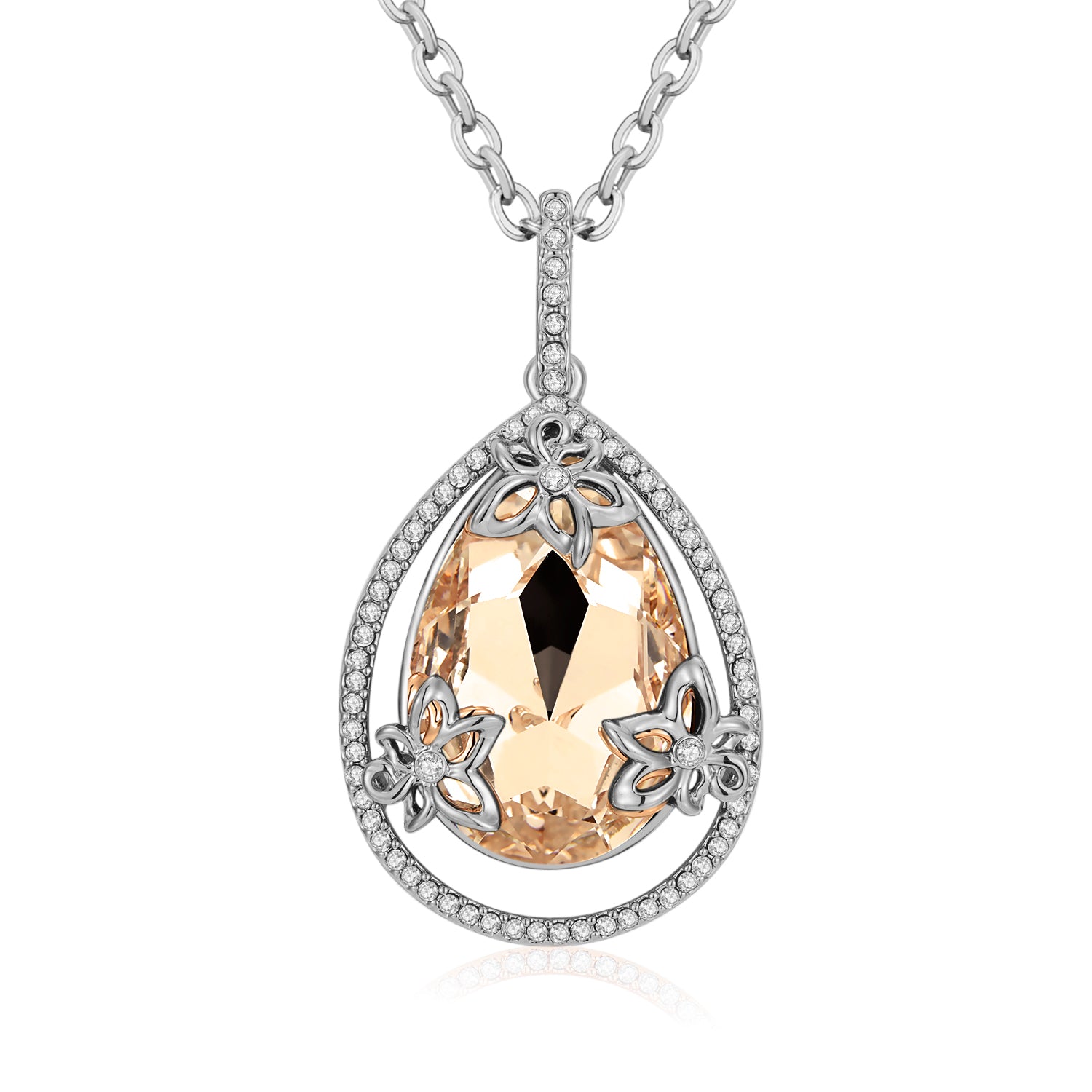 Beautiful legend VICACCI Mermaid tears Pendant necklace Embellished with crystals
