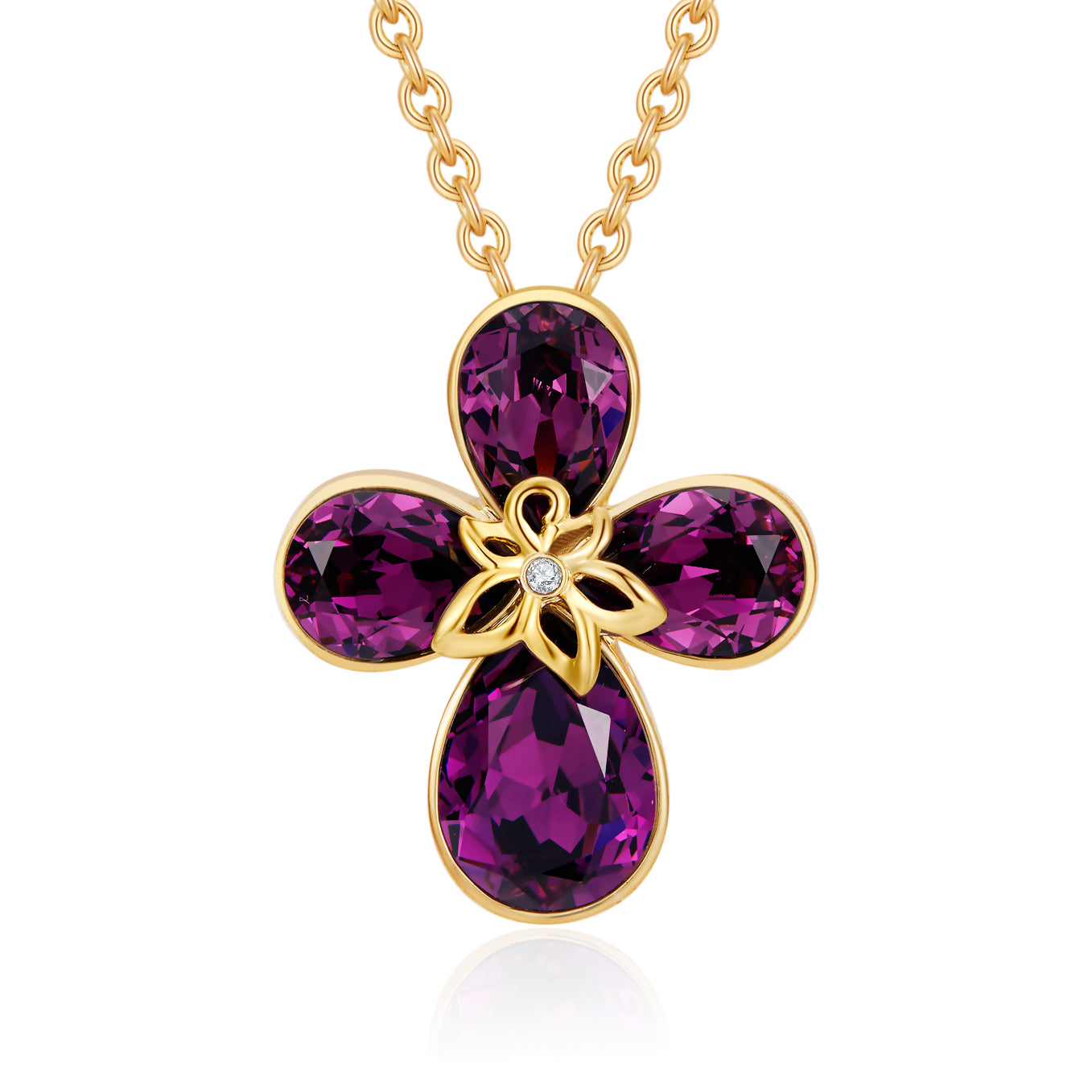 VICACCI Rose gold Four Leaf Clover Necklace