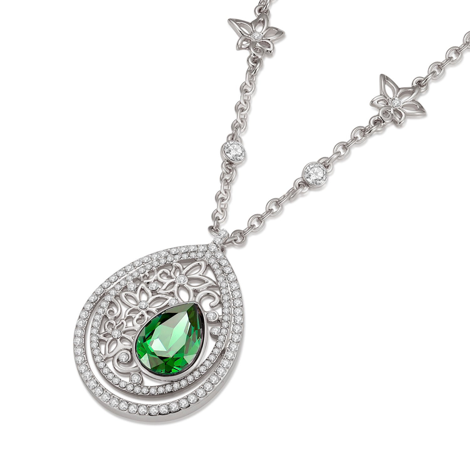 Simple Vicacci Teardrop necklace,Embellished with crystals from Swarovski