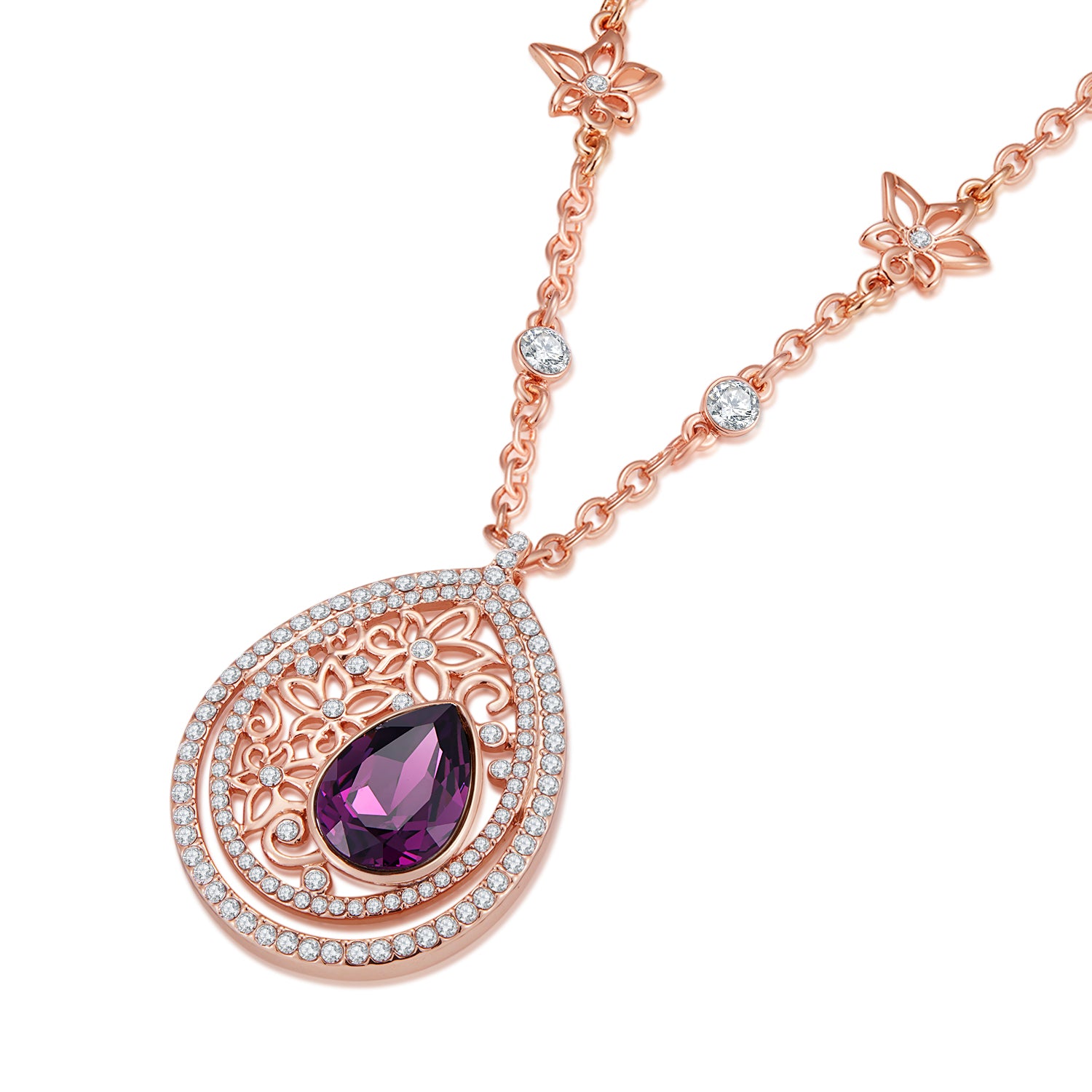 Purple Vicacci Drop-shaped necklace
