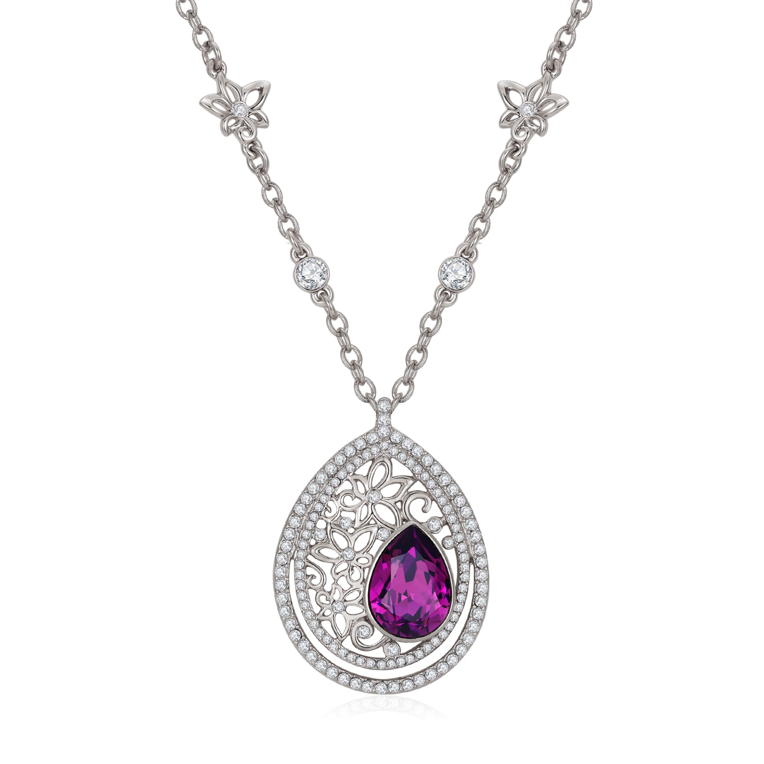 Purple Vicacci Teardrop necklace
