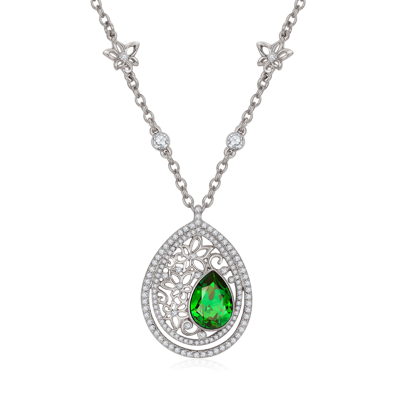 Simple Vicacci Teardrop necklace,Embellished with crystals from Swarovski